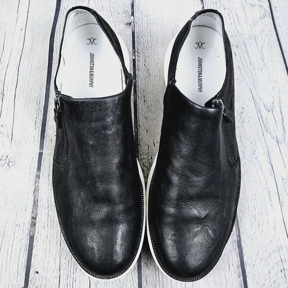 JOHNSTON & MURPHY | Emery zip leather slipon sneakers - Picture 4 of 11